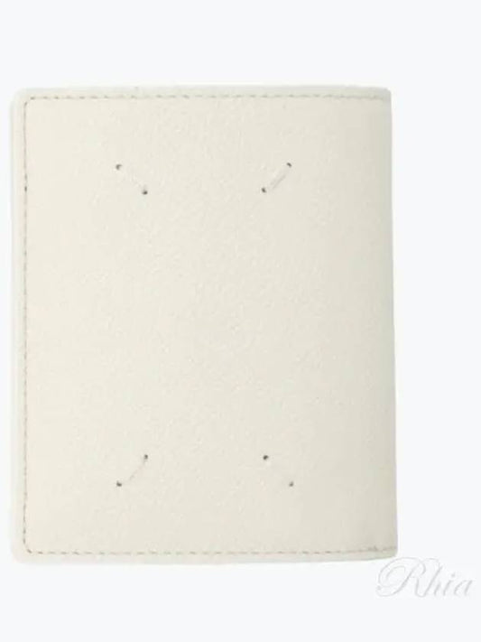 Stitch Logo Compact Bifold Half Wallet White - MAISON MARGIELA - BALAAN 2