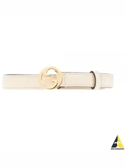 Blondie Thin Leather Belt White - GUCCI - BALAAN 2