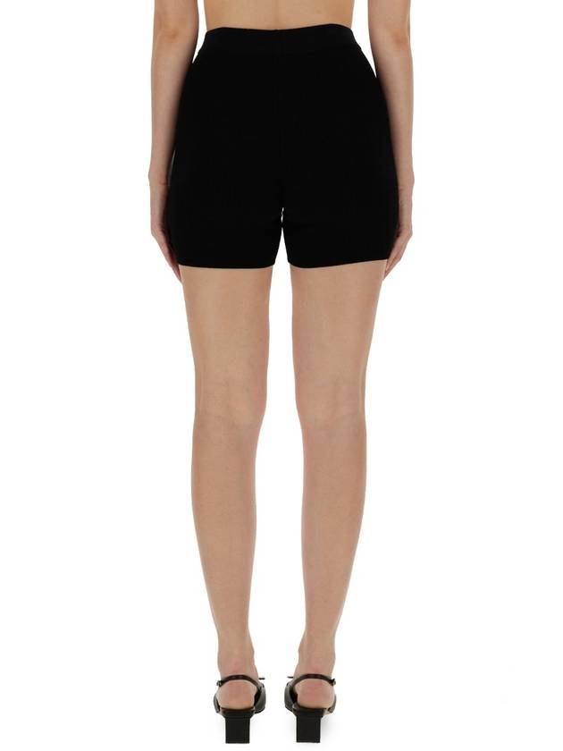 Le Short Pralu Charm Logo Knit Shorts Black - JACQUEMUS - BALAAN 4