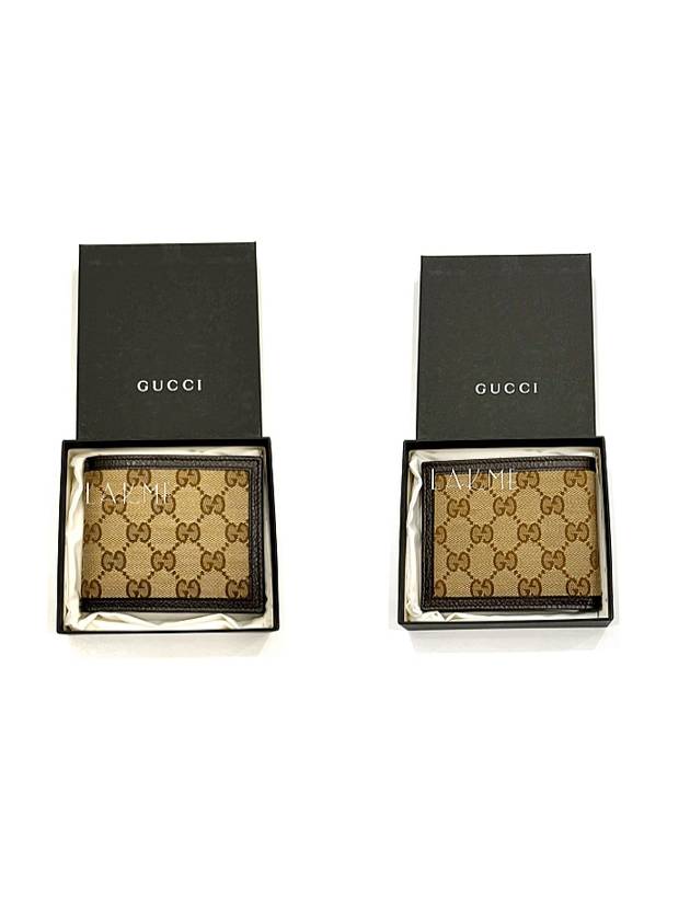 GG Logo Canvas Half Wallet Beige - GUCCI - BALAAN 4