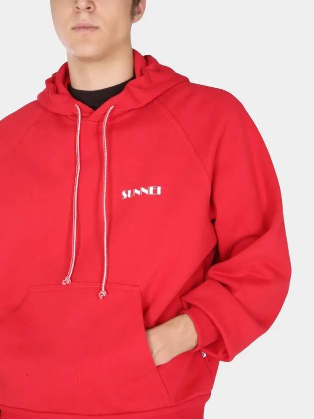 Hood Unisex Mini Logo Hoodie Red - SUNNEI - BALAAN 5