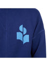 Logo High Neck Knit Zip-Up Cardigan Blue - ISABEL MARANT - BALAAN 11