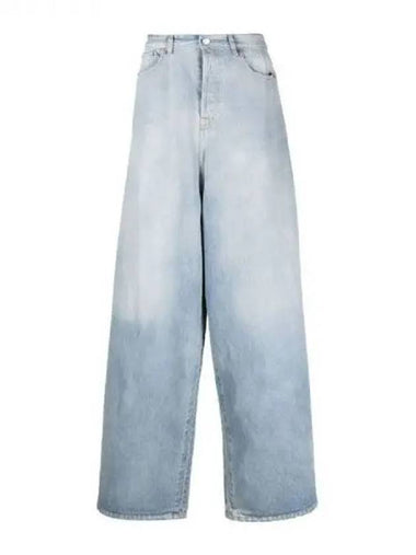 Back logo patch wide washed denim pants - VETEMENTS - BALAAN 1