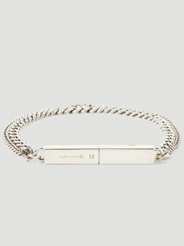 Engraved Logo Double Chain Bracelet Silver - BOTTEGA VENETA - BALAAN 2