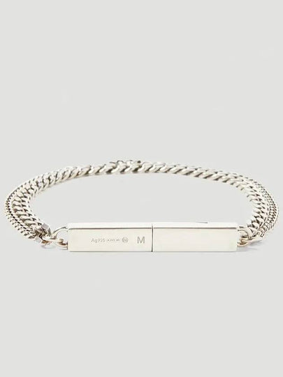 Engraved Logo Double Chain Bracelet Silver - BOTTEGA VENETA - BALAAN 2