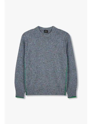 PS Donegal wool blend knit dark blue - PAUL SMITH - BALAAN 1