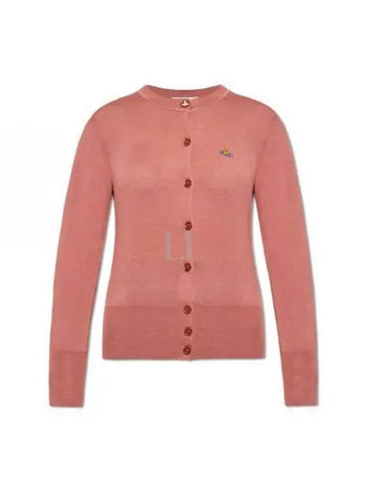 Bea Embroidered Logo Cardigan Pink - VIVIENNE WESTWOOD - BALAAN 2