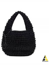 Logo Charm Popcorn Shoulder Bag Black - JW ANDERSON - BALAAN 2