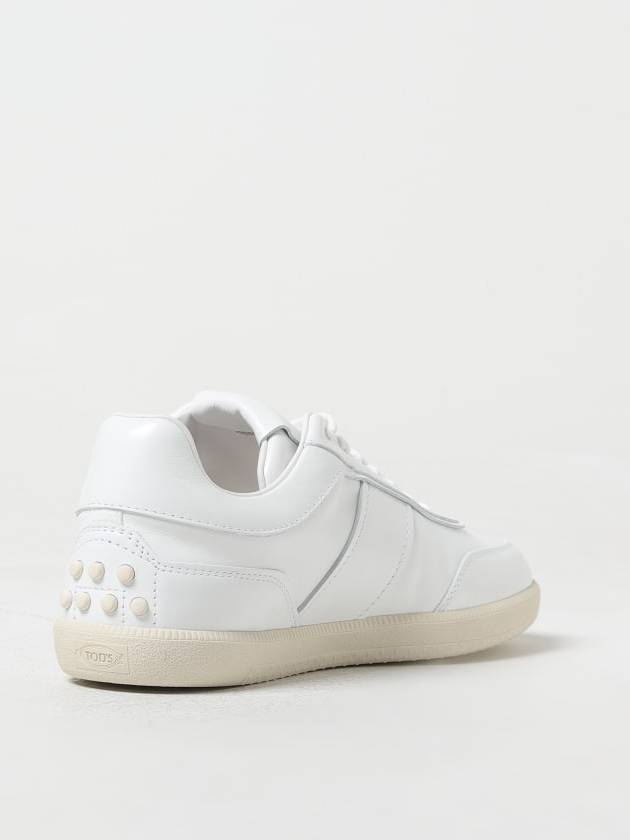 Men's Tabs Leather Low Top Sneakers White - TOD'S - BALAAN 4