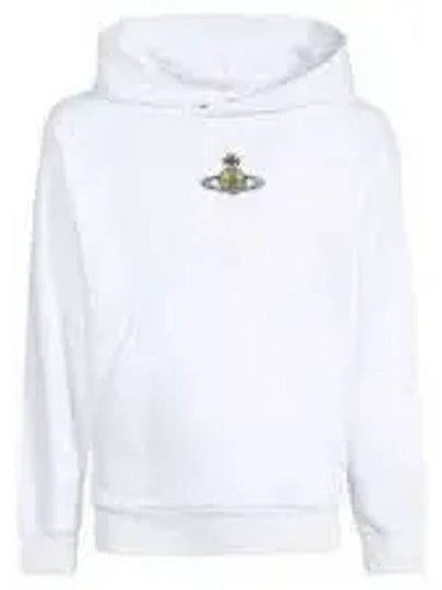 Embroidered ORB Logo Cotton Hoodie White - VIVIENNE WESTWOOD - BALAAN 2