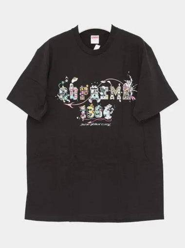 Varsity multi logo short sleeve t shirt SS24T17 BLACK 271193 1039313 - SUPREME - BALAAN 1