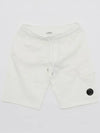 Light Fleece Utility Shorts White - CP COMPANY - BALAAN 4