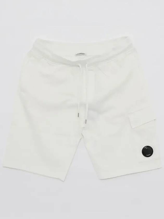 Light Fleece Utility Shorts White - CP COMPANY - BALAAN 4