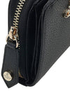 Grain Zipper Medium Gold Half Wallet Black - VIVIENNE WESTWOOD - BALAAN 8