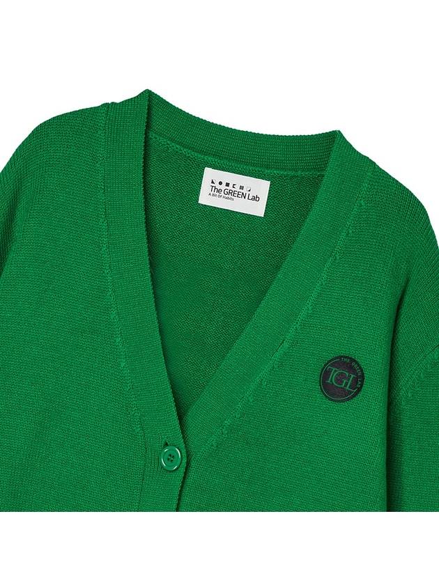 Women's Essential Cardigan Green GB1 WSW 11 GRN - THE GREEN LAB - BALAAN 3