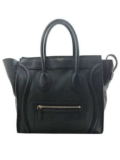 Black leather luggage mini tote bag - CELINE - BALAAN 2