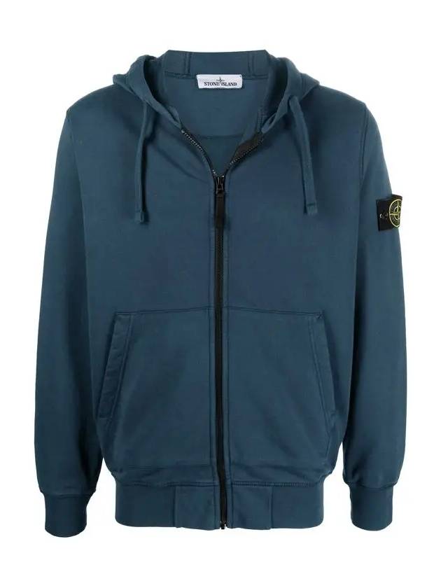 Waffen Patch Hooded Zip-Up Blue - STONE ISLAND - BALAAN 2