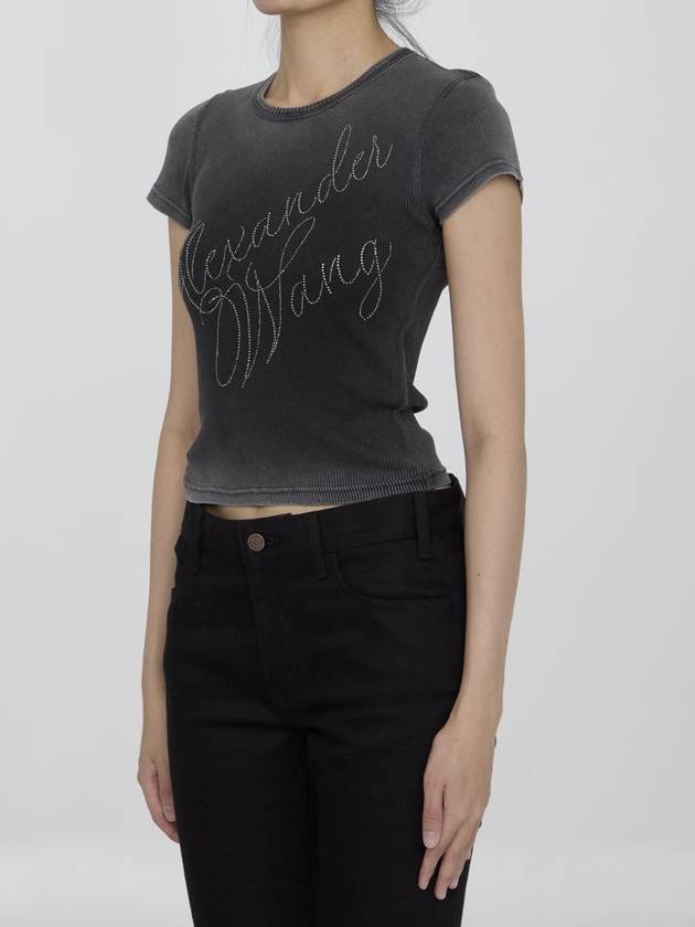 Crystal Hotfix Tee In Jersey - ALEXANDER WANG - BALAAN 2