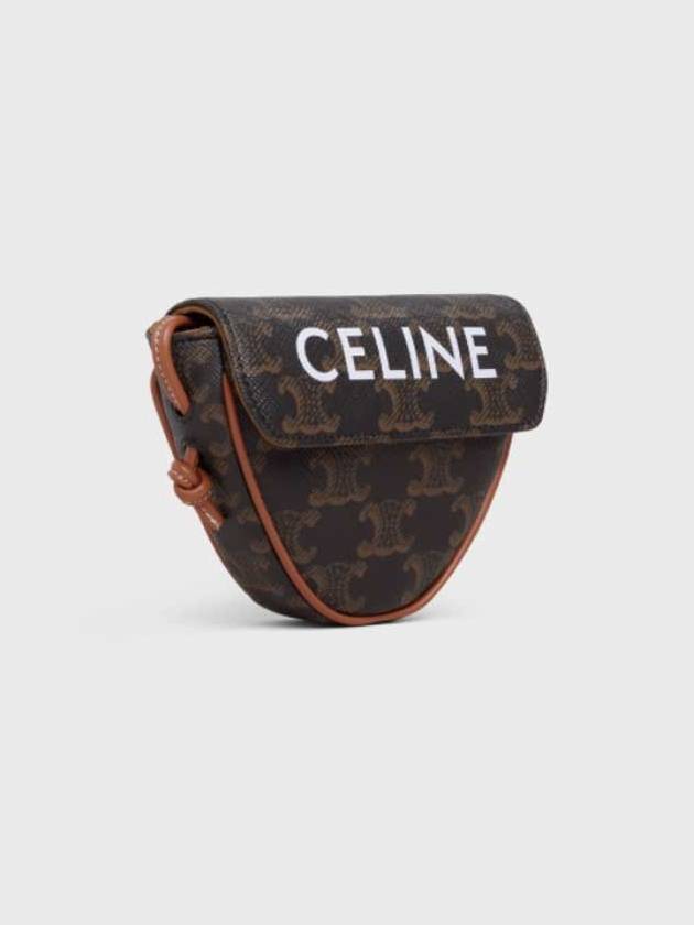 Triomphe Print Triangle Mini Bag Tan - CELINE - BALAAN 3