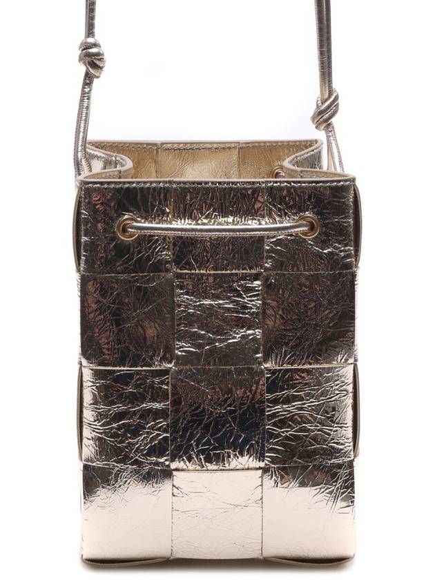 Cassette Small Bucket Bag Gold - BOTTEGA VENETA - BALAAN 3