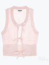 Tie String Light Mohair Vest Pink - GANNI - BALAAN 2