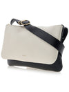 Ombra Color Block Zippered Leather Shoulder Bag Black White - JIL SANDER - BALAAN 3