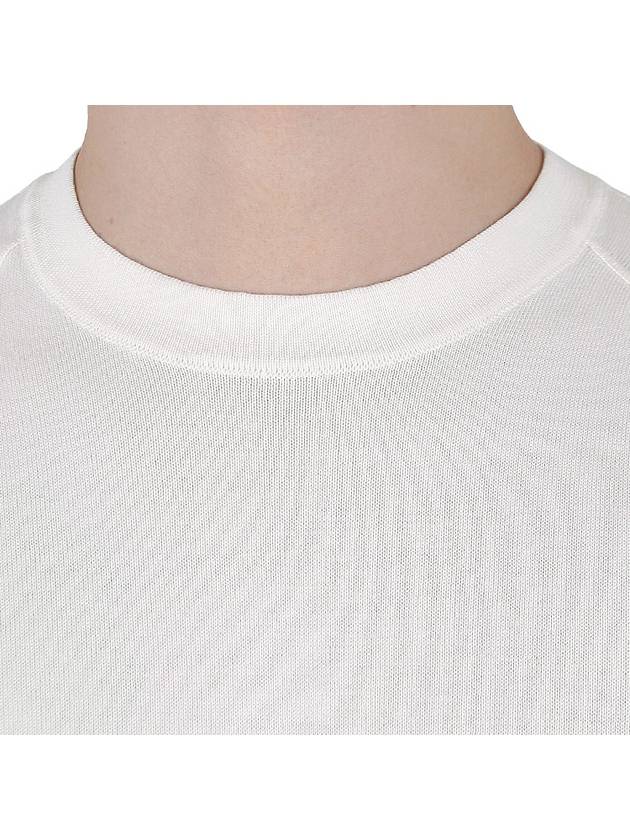 Shadow Project Crewneck Light Cotton Knit Top Ivory - STONE ISLAND - BALAAN 7