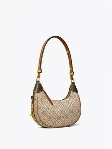 Monogram Utility Croissant Half Moon Bag Hazelnut Multi Domestic Product GM0024080695813 - TORY BURCH - BALAAN 1