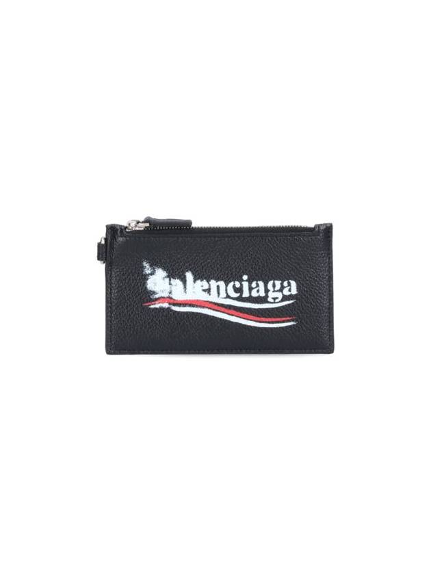 Wave Logo Strap Card Wallet Black - BALENCIAGA - BALAAN 2