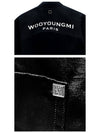 Men's Back Logo Cotton Short Sleeve Shirt Black - WOOYOUNGMI - BALAAN 6