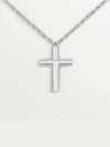 Symbol Cross Necklace White Gold Silver - CARTIER - BALAAN 3