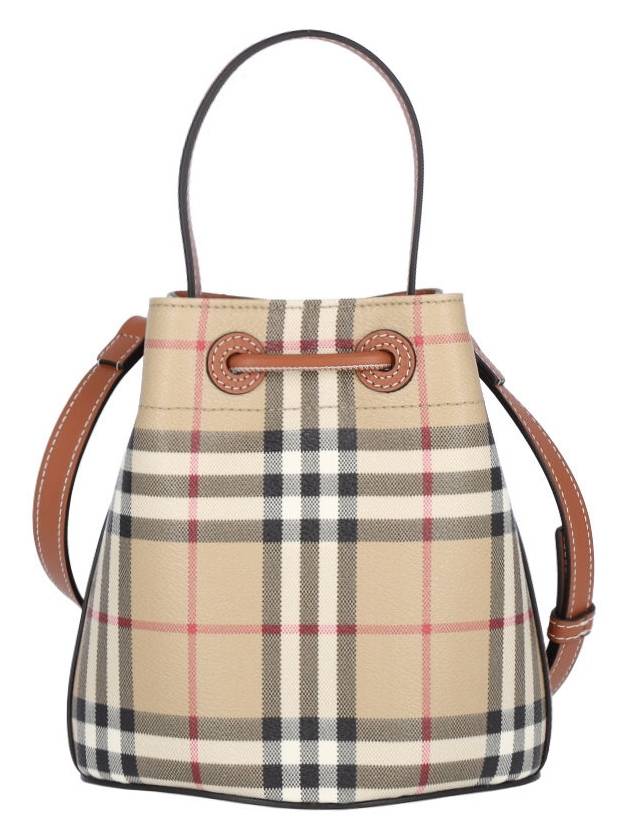 Check Bucket Bag Beige - BURBERRY - BALAAN 4