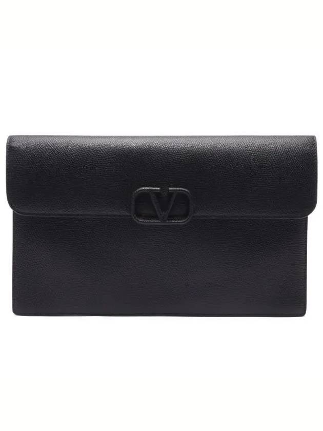 Women s V logo clutch bag 3W2P0T44 RQR 0NO 23F 1213952 - VALENTINO - BALAAN 1