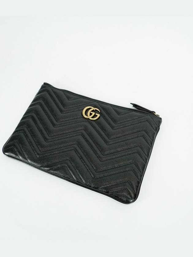 GG Marmont Leather Pouch Bag Black - GUCCI - BALAAN 3