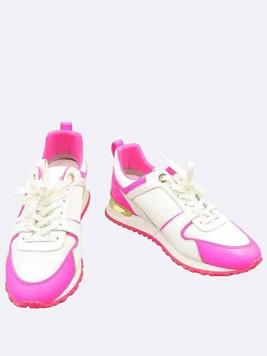 White Mesh Pink Leather Runaway Women s Sneakers Size 240 - LOUIS VUITTON - BALAAN 1