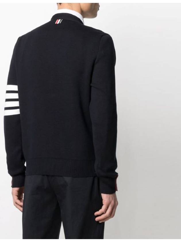 Milano Stitch 4 Bar Cardigan Navy - THOM BROWNE - BALAAN 5