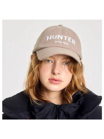 UNISEX Wool Touch Embroidery 1865 Cap Smooth Pebble HBW0002CHZSMP - HUNTER - BALAAN 1