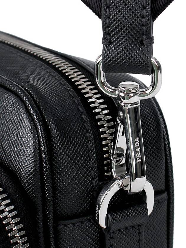 Saffiano Leather Shoulder Bag Black - PRADA - BALAAN 10