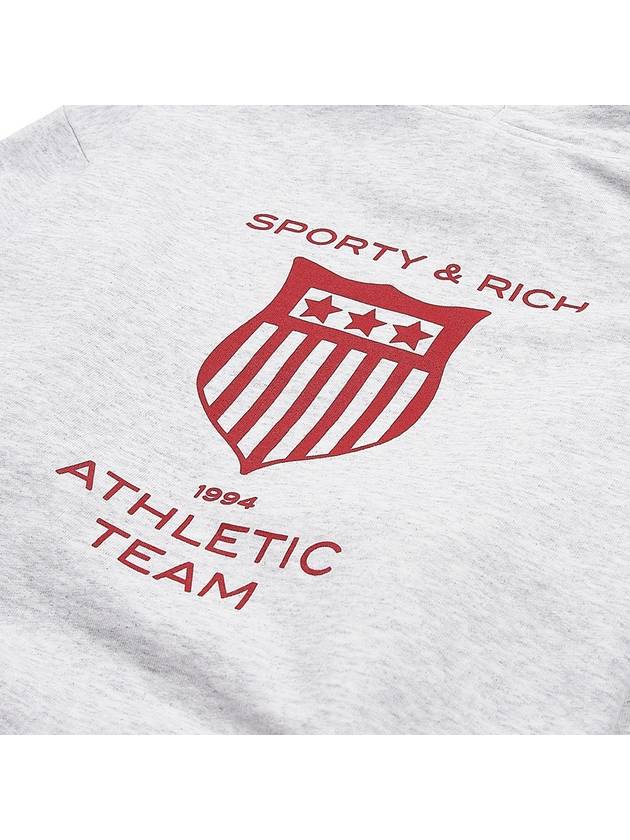 Athletic Team Hoodie Grey - SPORTY & RICH - BALAAN 7