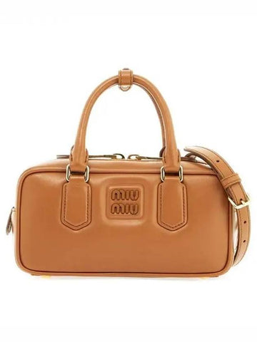 Arkady Leather Bag Cognac 5BB142 ACR3 F0046 1213680 - MIU MIU - BALAAN 1