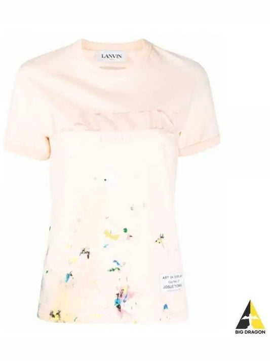 Gallery Department Women s Painting Short Sleeve T Shirt Light Pink RU TSG007J007 - LANVIN - BALAAN 1