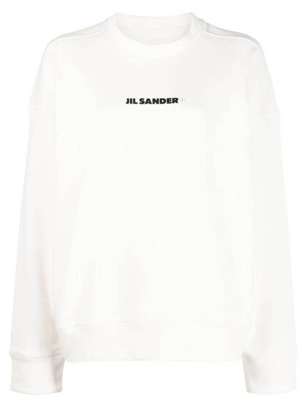 Logo Sweatshirt White - JIL SANDER - BALAAN.