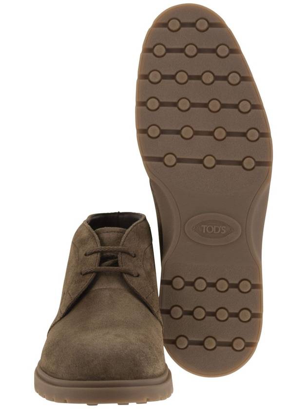 Suede Desert Winter Boots Brown - TOD'S - BALAAN 6