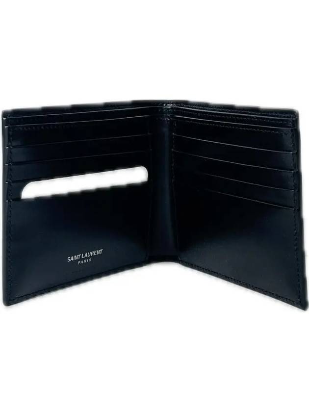 Tiny Cassandre East West Wallet in Matte Leather Black - SAINT LAURENT - BALAAN 4