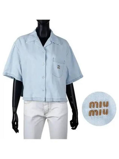 MIU chambray denim shirt 270758 - MIU MIU - BALAAN 1