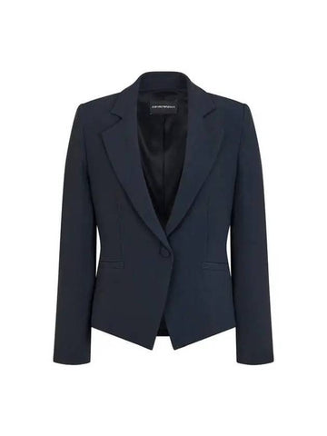 Women s Easy No Cheat One Button Jacket Navy - EMPORIO ARMANI - BALAAN 1