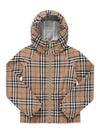 Kids Vintage Check Cotton Hooded Jacket Beige - BURBERRY - BALAAN 2