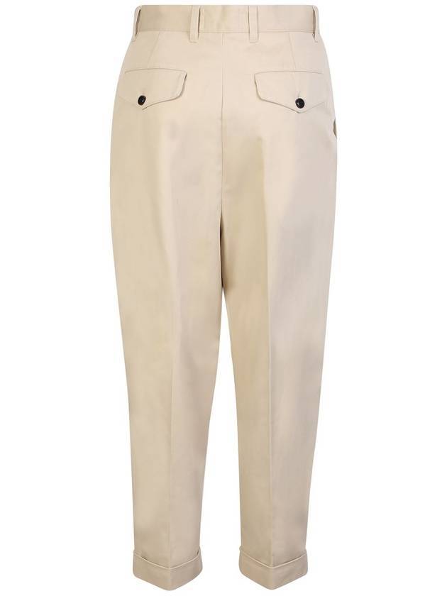 Oversized Gabardine Carrot Slacks Vanilla Beige - AMI - BALAAN 3