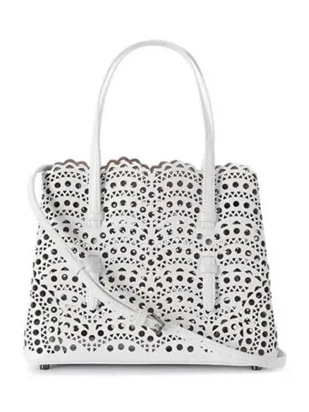 Mina 25 Wave Lux Calfskin Tote Bag White - ALAIA - BALAAN 2