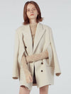 Cape Type Handmade Peacoat Ivory - REAL ME ANOTHER ME - BALAAN 2